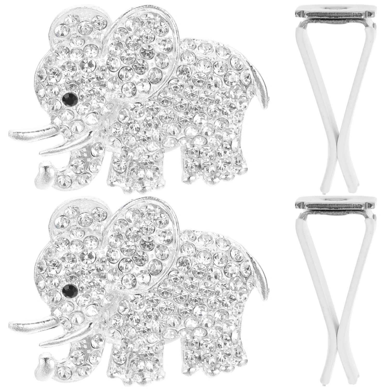 2pcs Crystal Elephant Car Air Vent Clip Car Diffuser Clip Elephant Car Accessories