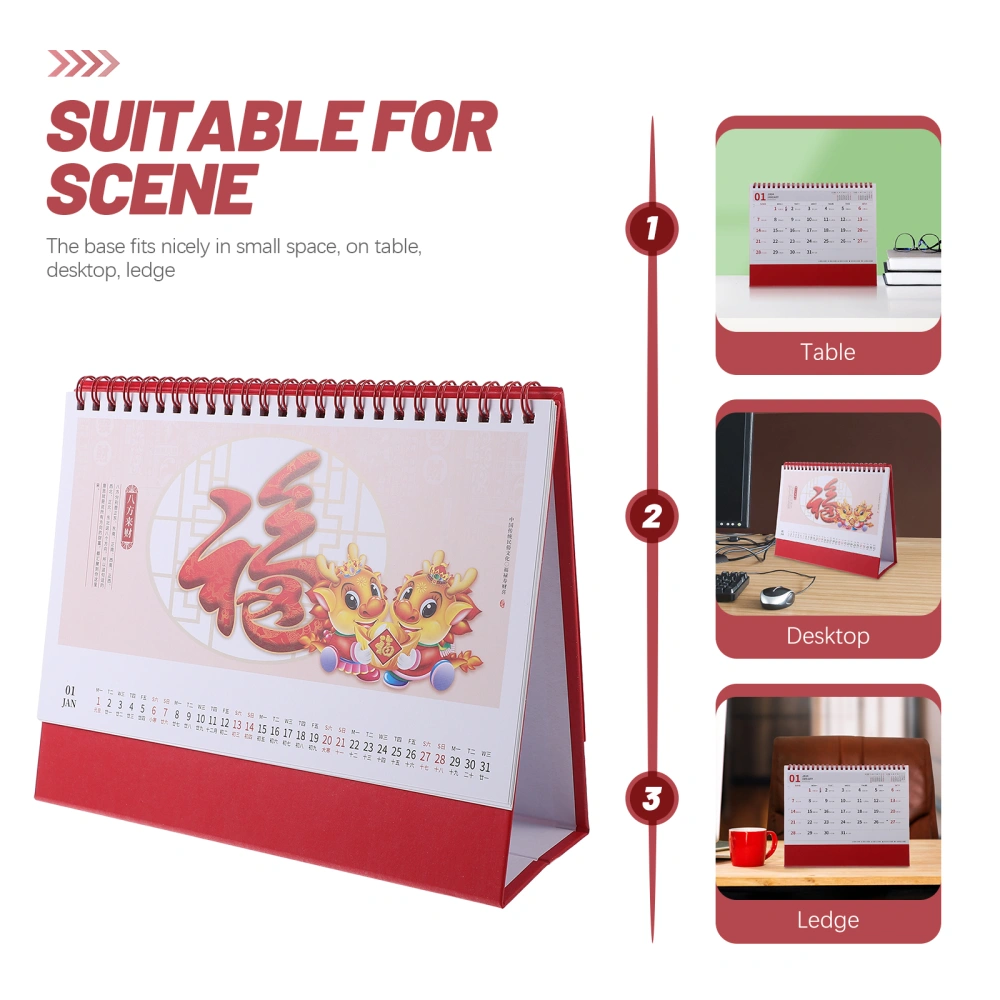 Chinese Style Desk Calendar Students Month Desk Calendar Decorative Desk Calendar