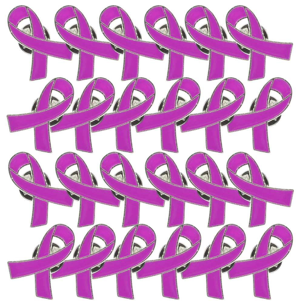 30pcs Anti-violence  Breastpin Charity Ribbon Brooch Pin Peace Ribbon Pin Sign