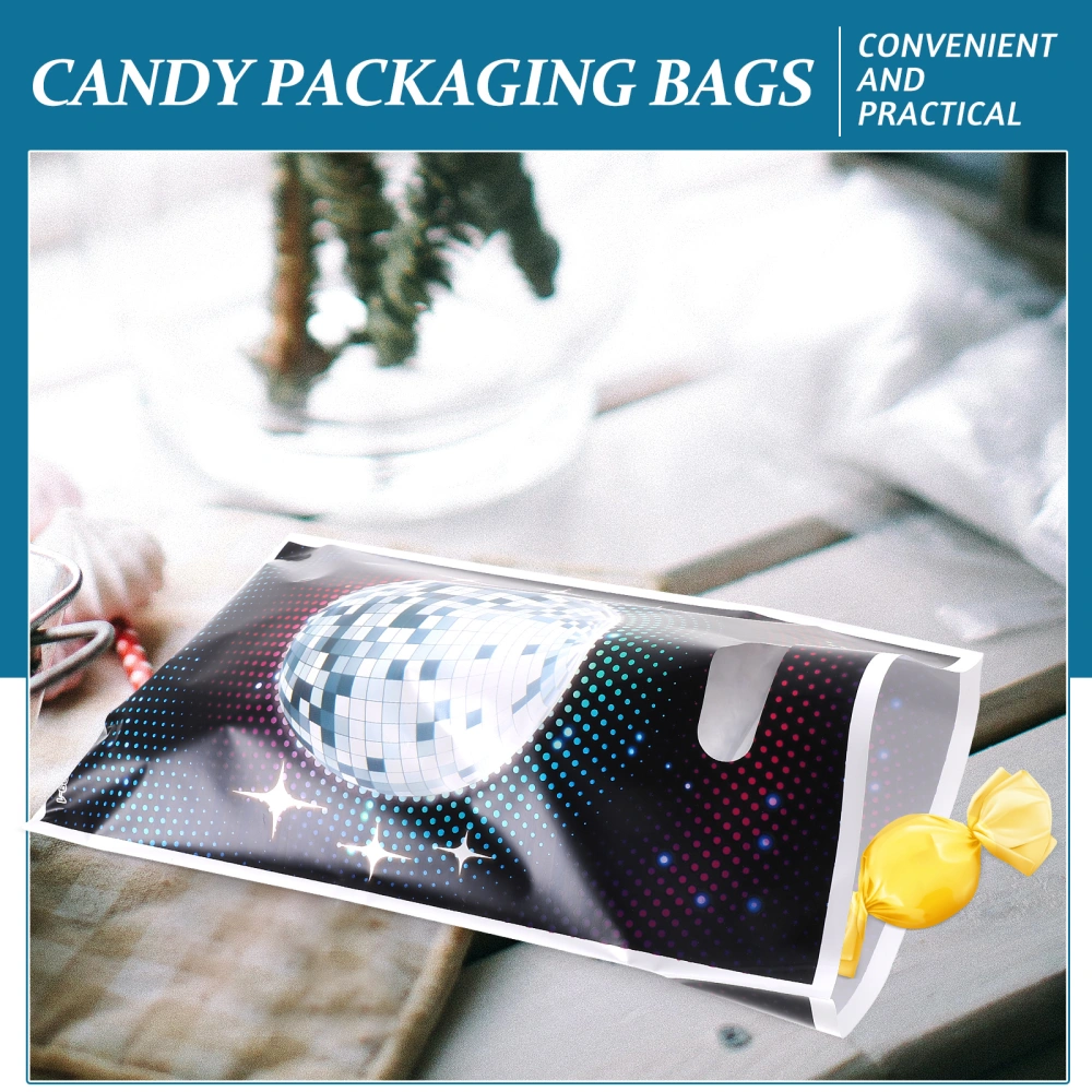 50pcs Retro Disco Gift Box Wrapping Bags Recyclable Candy Box Storage Bags Handheld Present Pouches