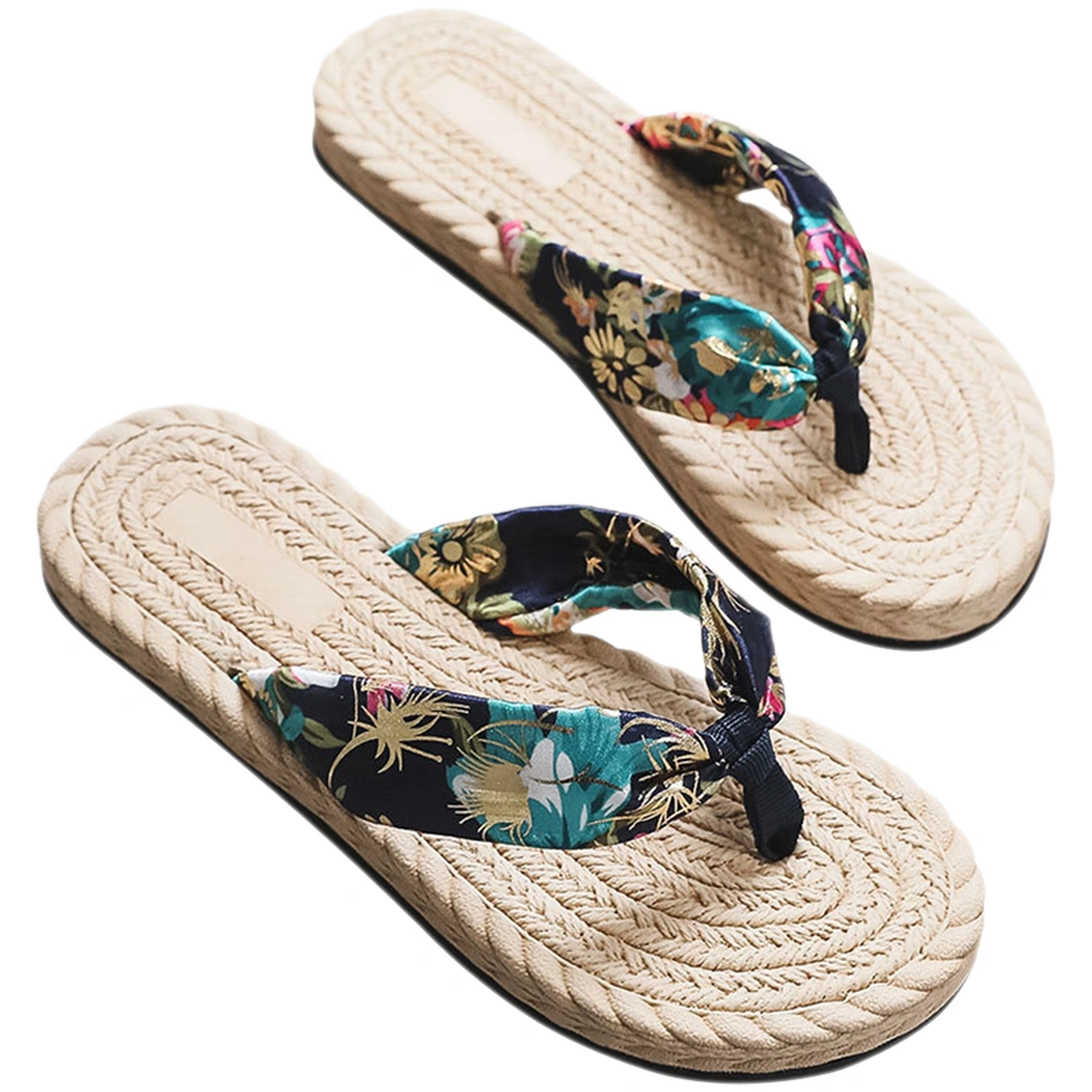 1 Pair Women Flat Sandals Summer Beach Sandals Bohemian Beach Flat Flip Flops for Girl