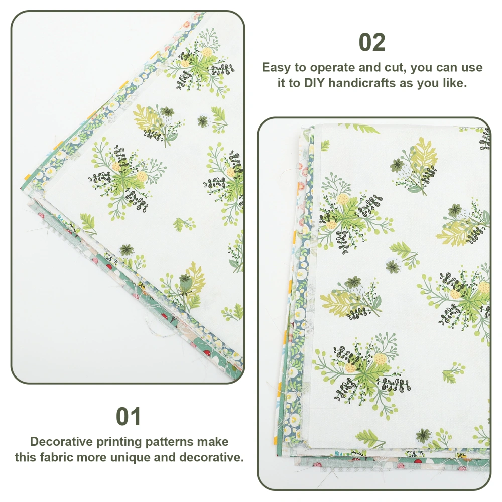 8Pcs Quilting Fabrics DIY Craft Fabrics Cotton Fabric Squares Sewing Fabrics Floral Patchwork