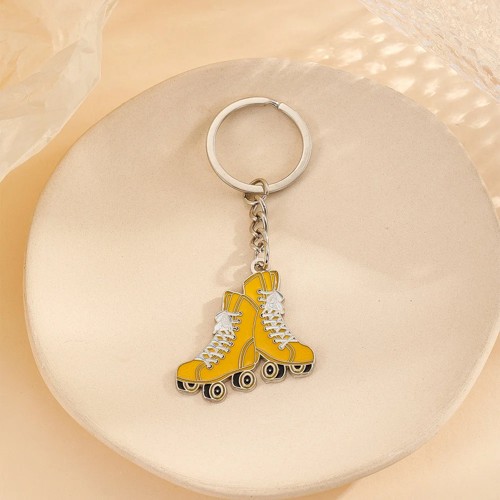 Creative Roller Skates Key Chain Skating Shoes Key Pendant Key Buckle Skating Shoes Keychain