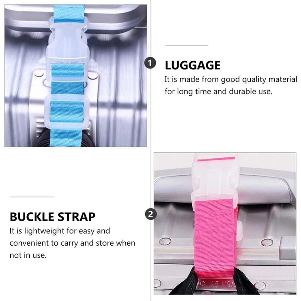 4pcs Buckle Straps Luggage Straps Portable Luggage Hook Straps Anti-wear Luggage Straps