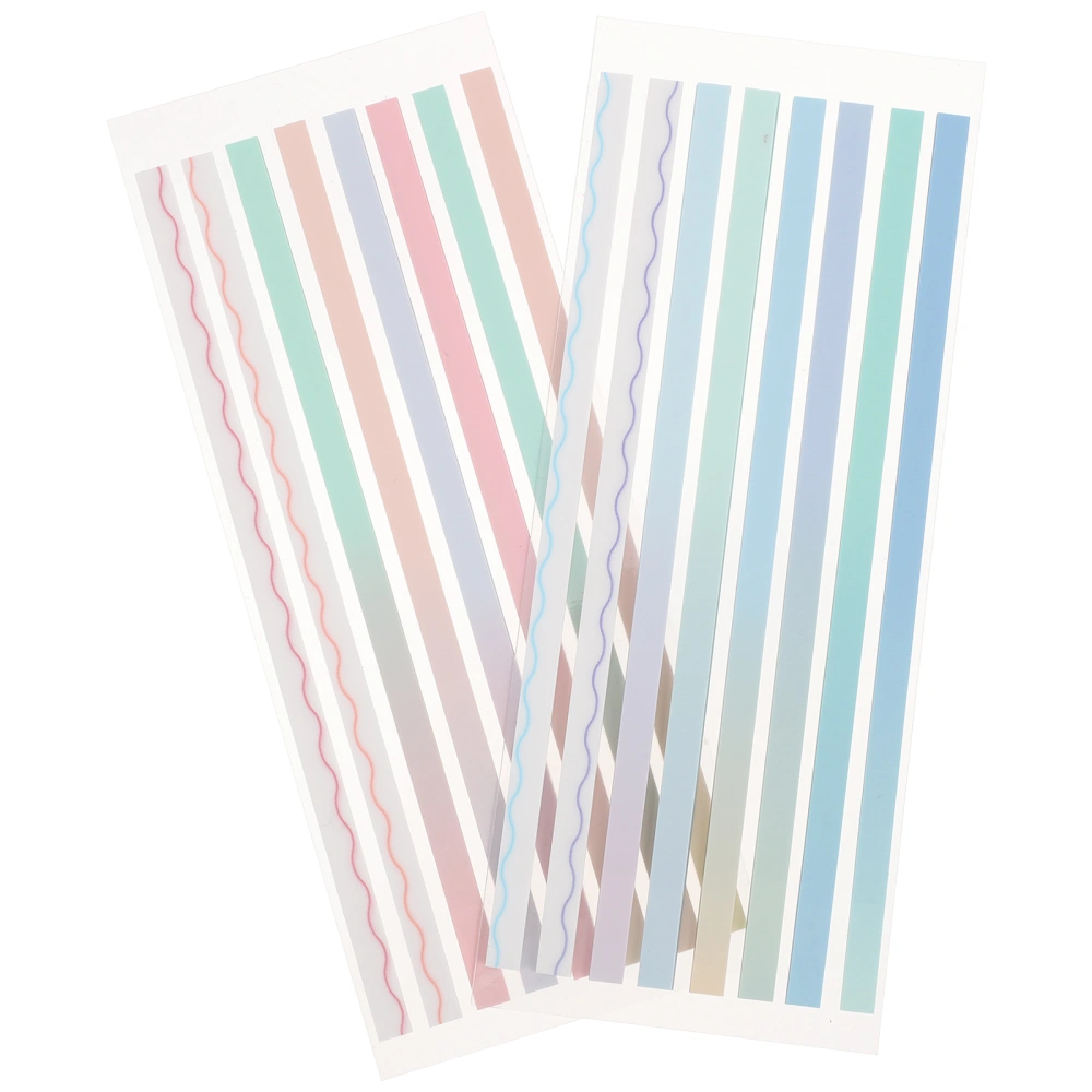 2 Sets of Long Bar Sticky Strips Reading Book Mark Index Sheet Index Tabs