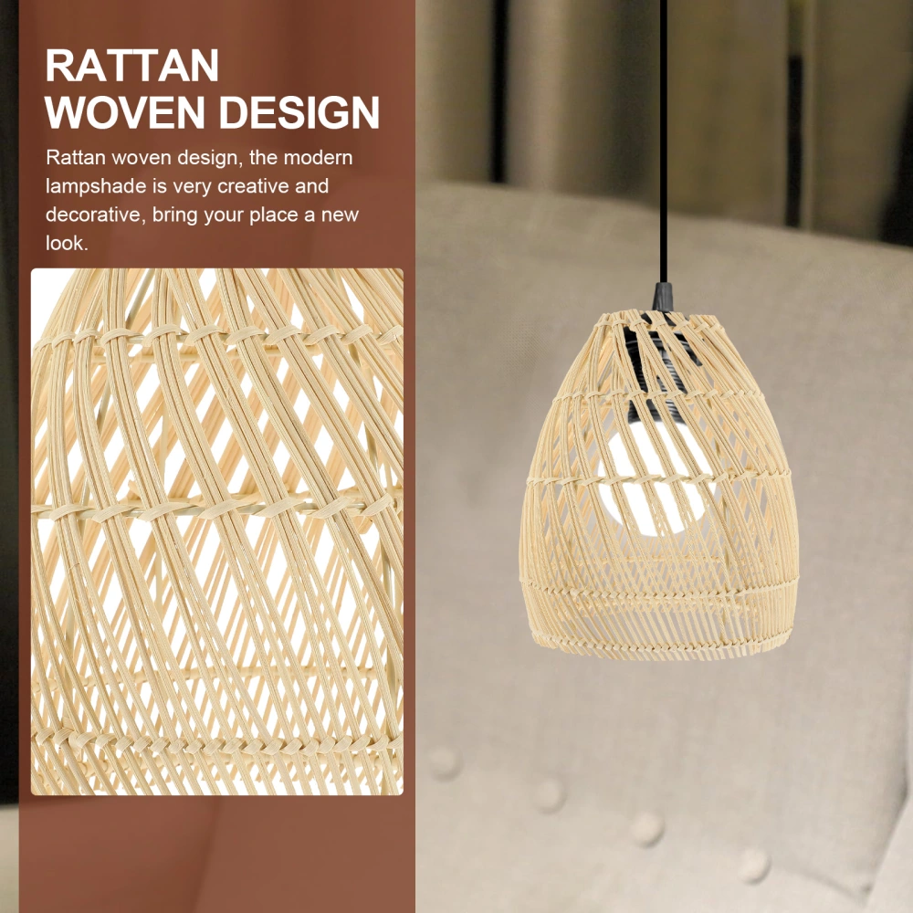 Rattan Woven Pendant Lamp Shade Hanging Lamp Shade Chandelier Lamp Shade Replacement