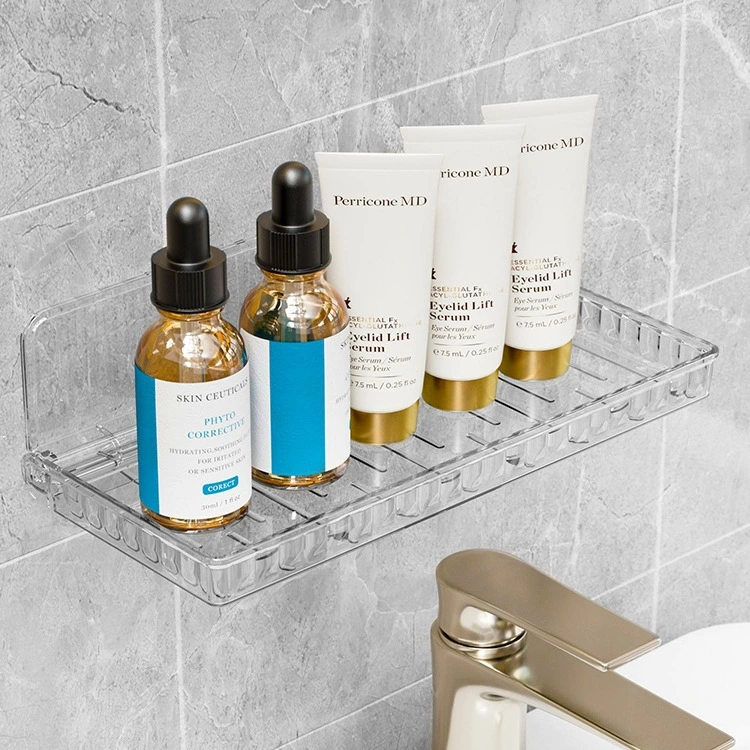 2pcs Wall Shelves Clear Shelves Foldable Clear Shelves Wall Mounted Shower Shelves