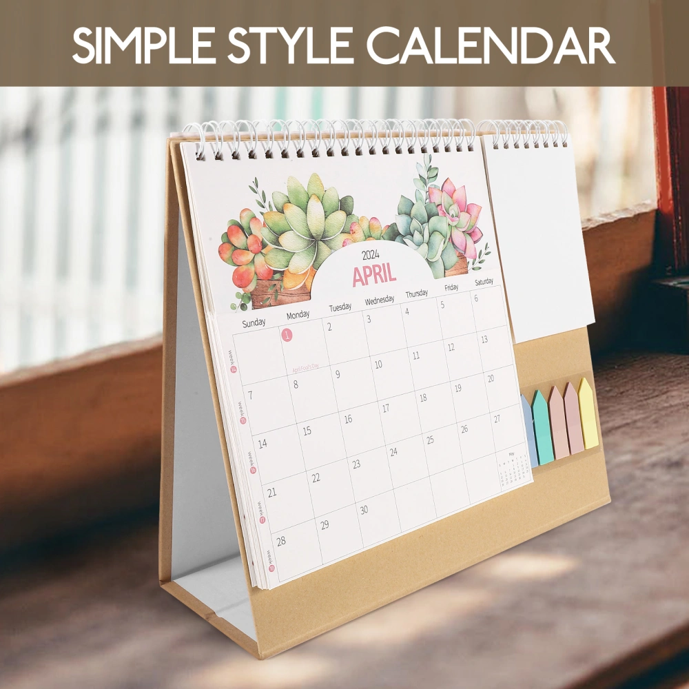 Household Desk Calendar Decorative Desk Calendar Delicate Standing Desk Calendar