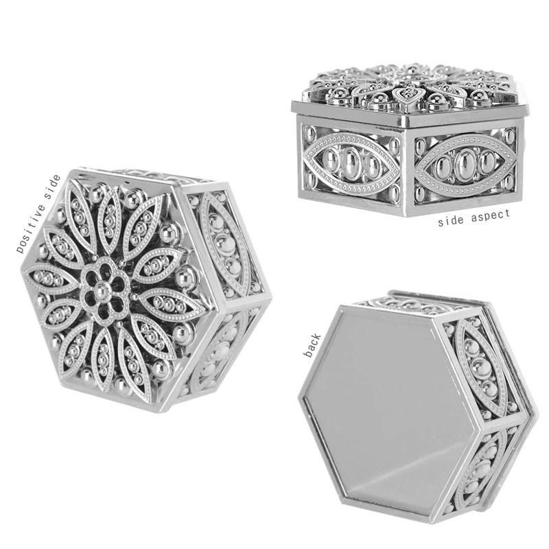 12pcs European Candy Box Hexagonal Shape Gift Wrapping Box Jewelry Storage Box