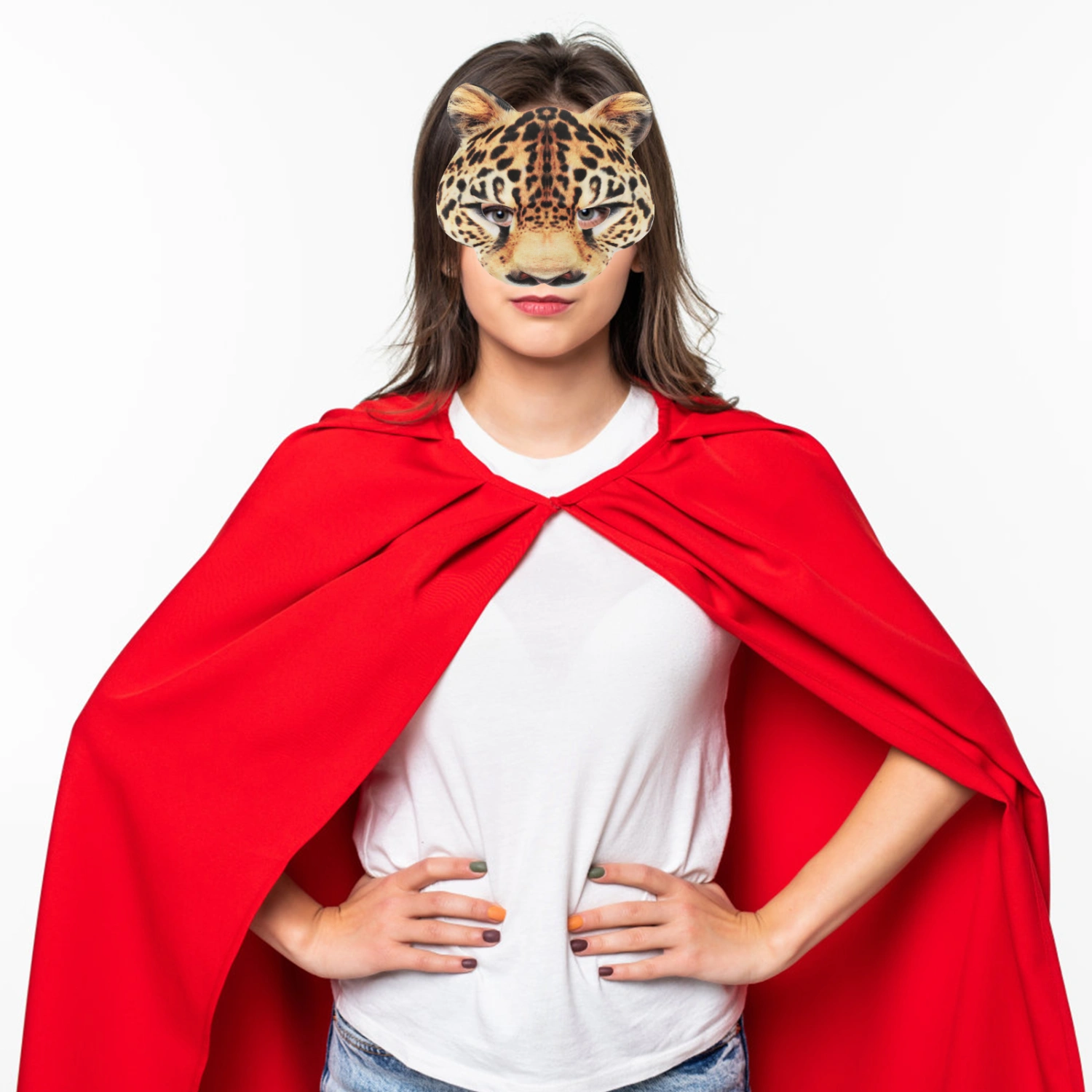 Half Face Masquerade Mask Animal Leopard Half EVA Mask Cosplay Costume Prop