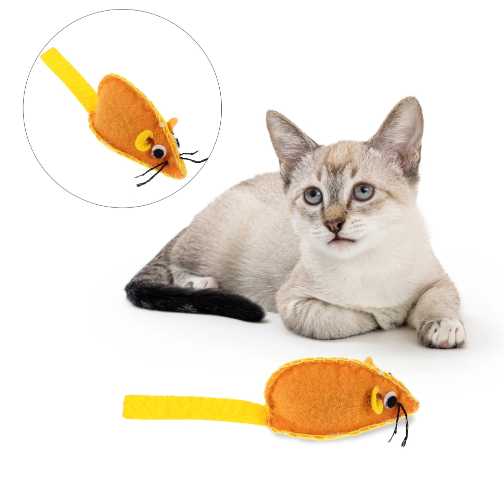 5pcs Cat Mouse Shaped Toys Cute Mice Toys Kitten Cat Chewing Toy Cat Supplies