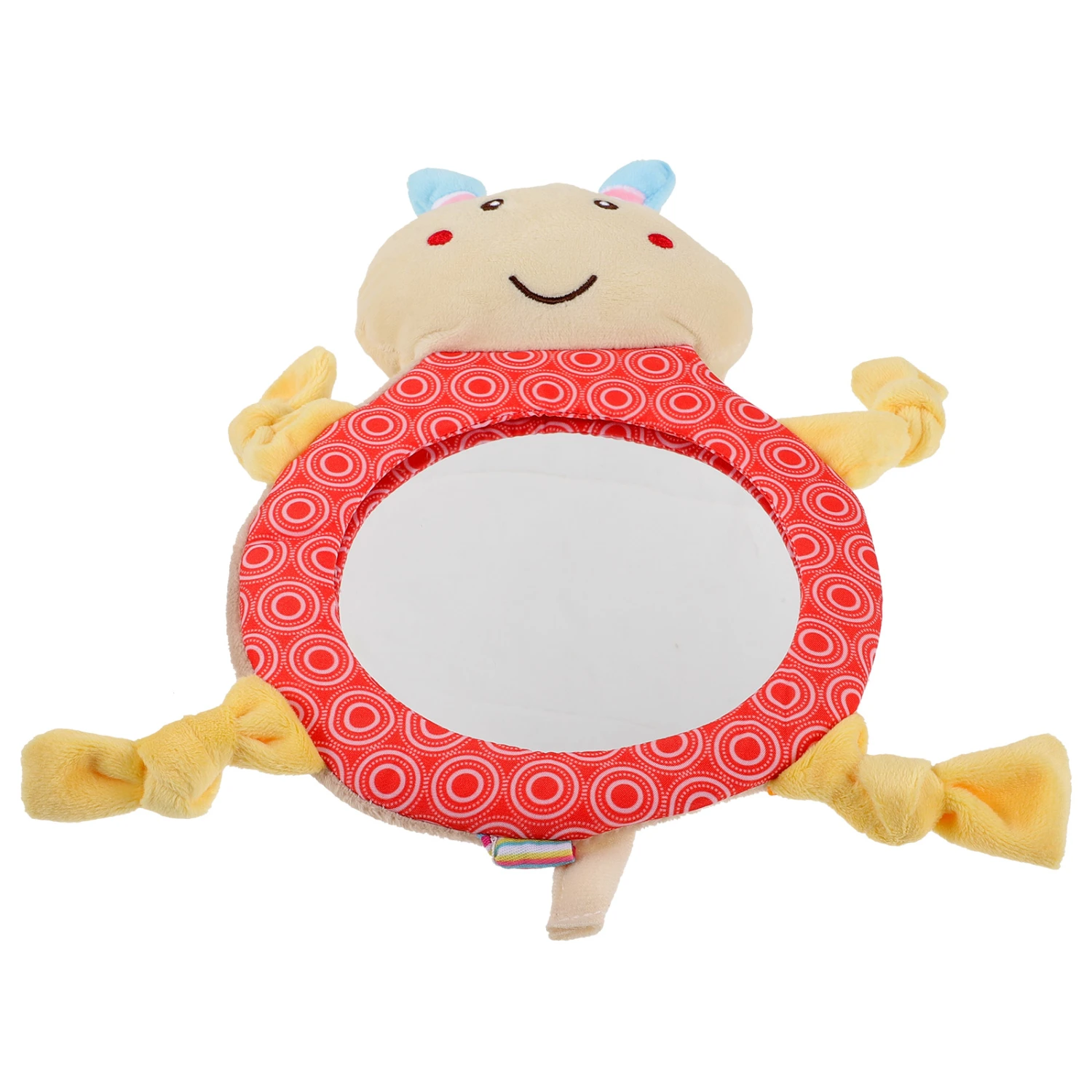 Car Mirror Cartoon Safety Car Mirror Plush Baby Mirror for Rear Facing Infant with Wide Clear View