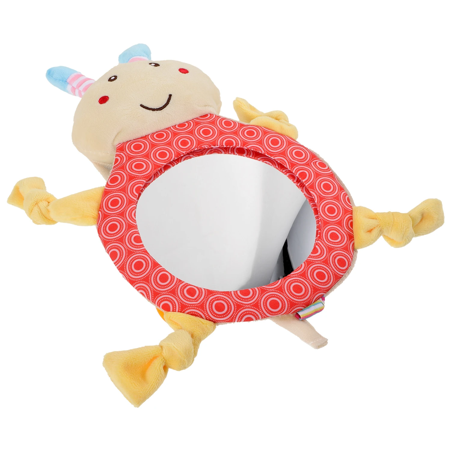 Car Mirror Cartoon Safety Car Mirror Plush Baby Mirror for Rear Facing Infant with Wide Clear View
