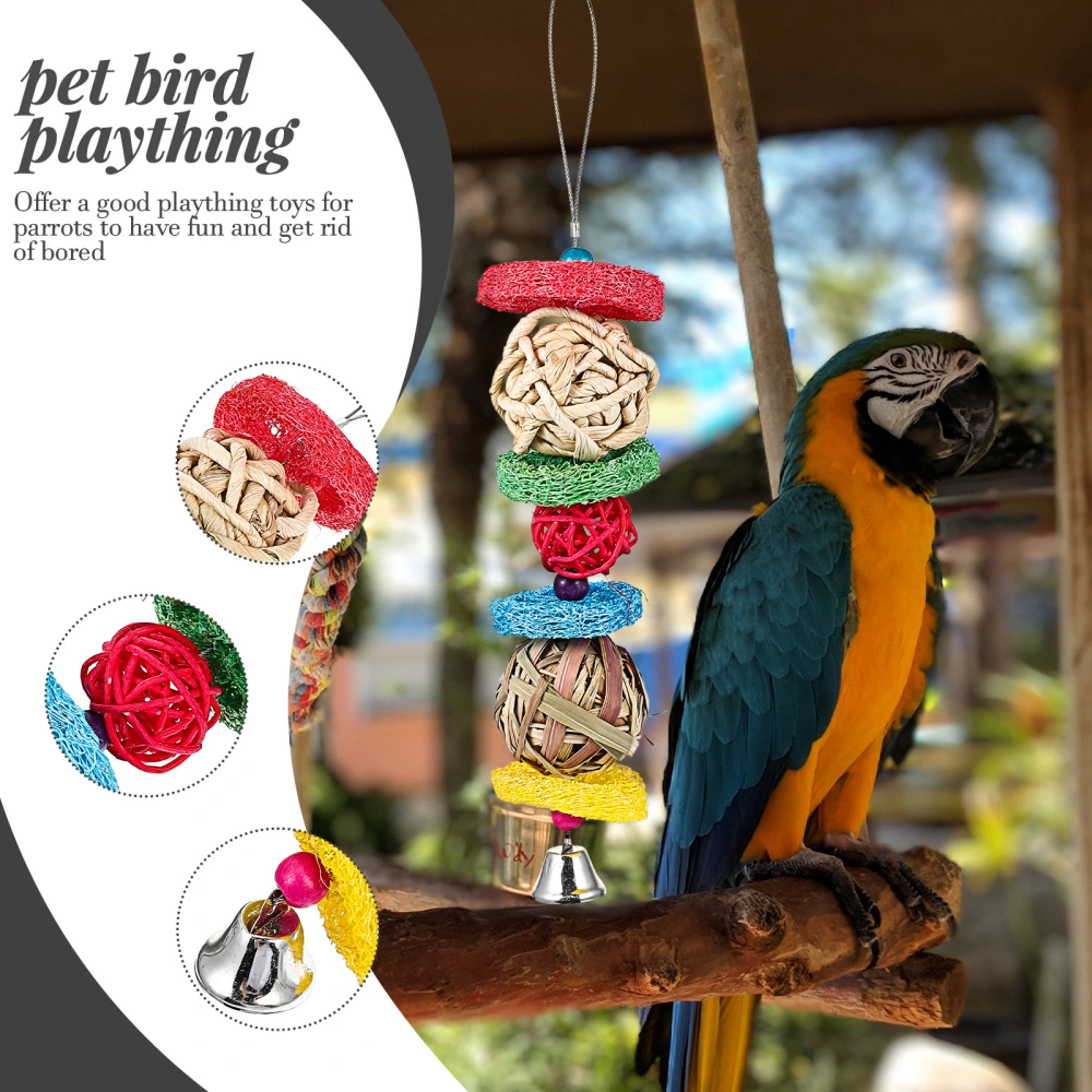 2pcs Bird Parrots Chewing Hanging Toy Bird Shredding Toy Parrot Hanging Chewing Toy Bird Cage Accessory