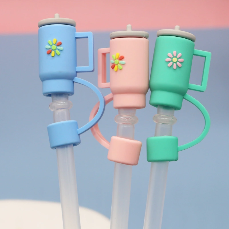 12Pcs Straw Protectors Cute Straw Plugs Straw Tip Covers Straw Silicone Caps Drinking Pipe Covers