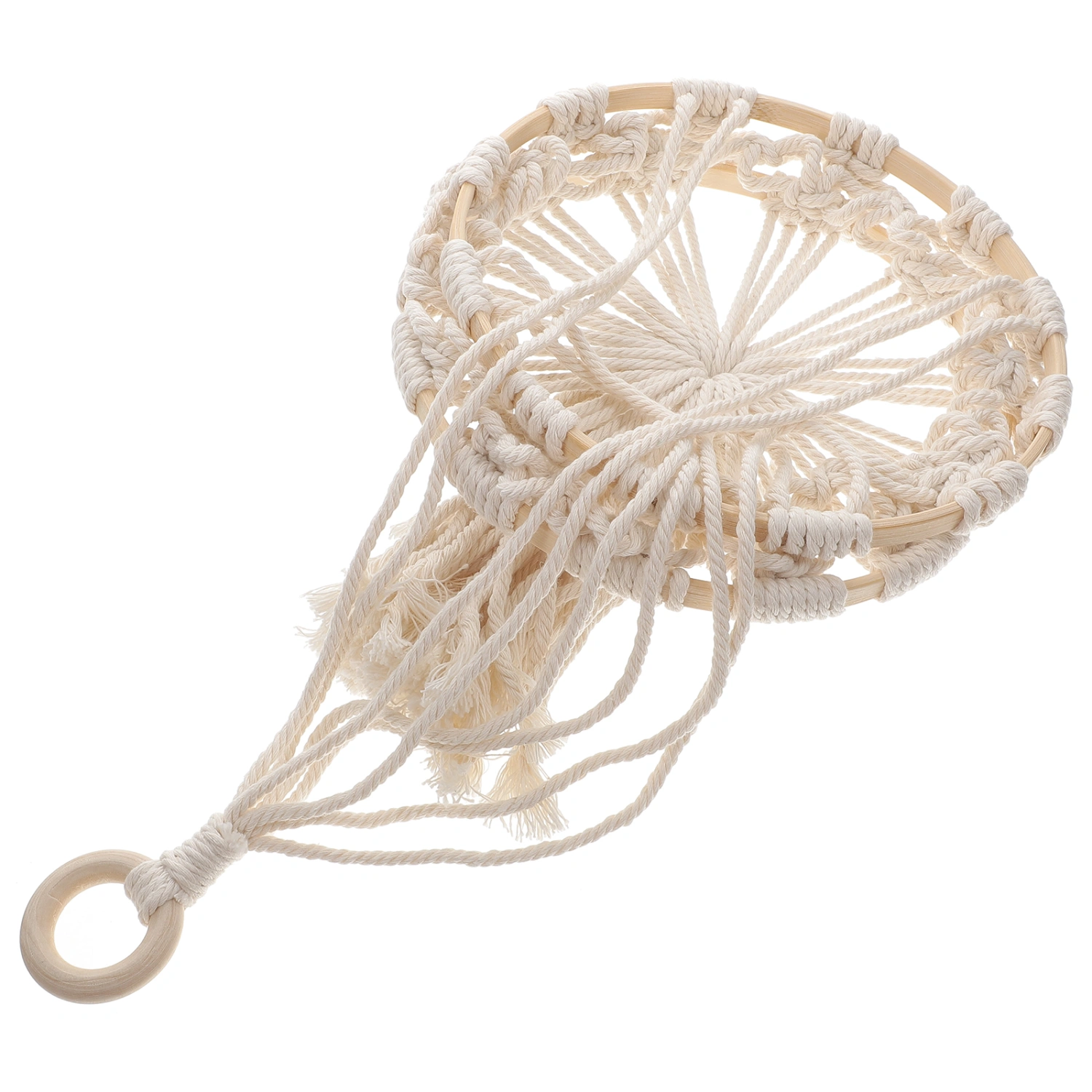 Hanging Fruit Basket Cotton Rope Fruit Hanging Basket Macrame Basket Fruit Basket for Kitchen Home
