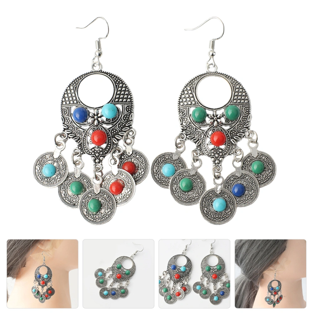 1 Pair Womens Earrings Bohemian Ethnic Style Earrings Hook Earrings Drop Earrings for Teen Girls