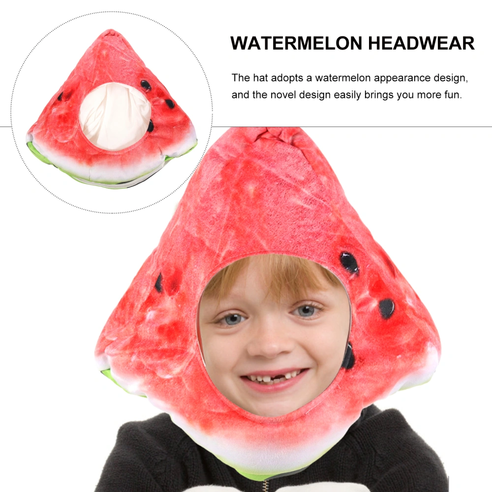 Watermelon Hat Plush Headgear Stuffed Watermelon Hat Cosplay Party Performance Hat