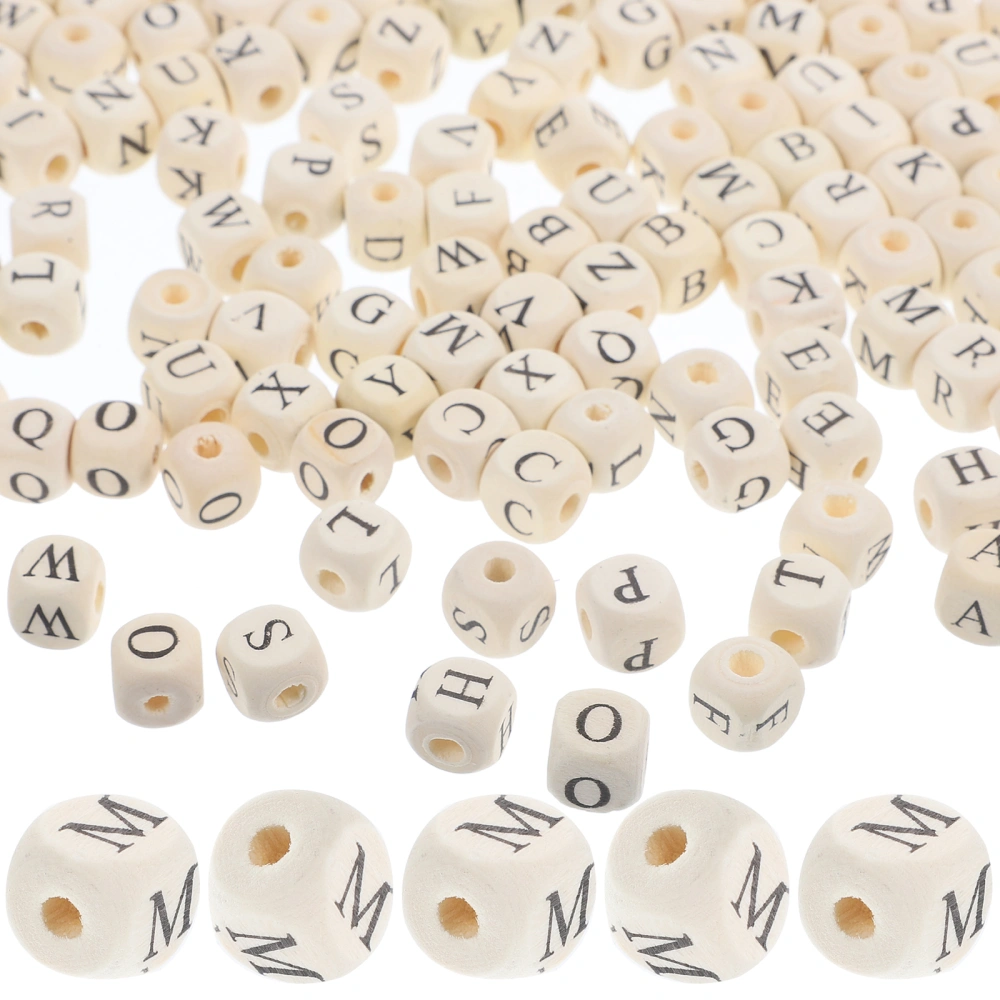 260Pcs Wooden Letter Beads Alphabet Beads Loose Beads for Bracelets Jewelry Making