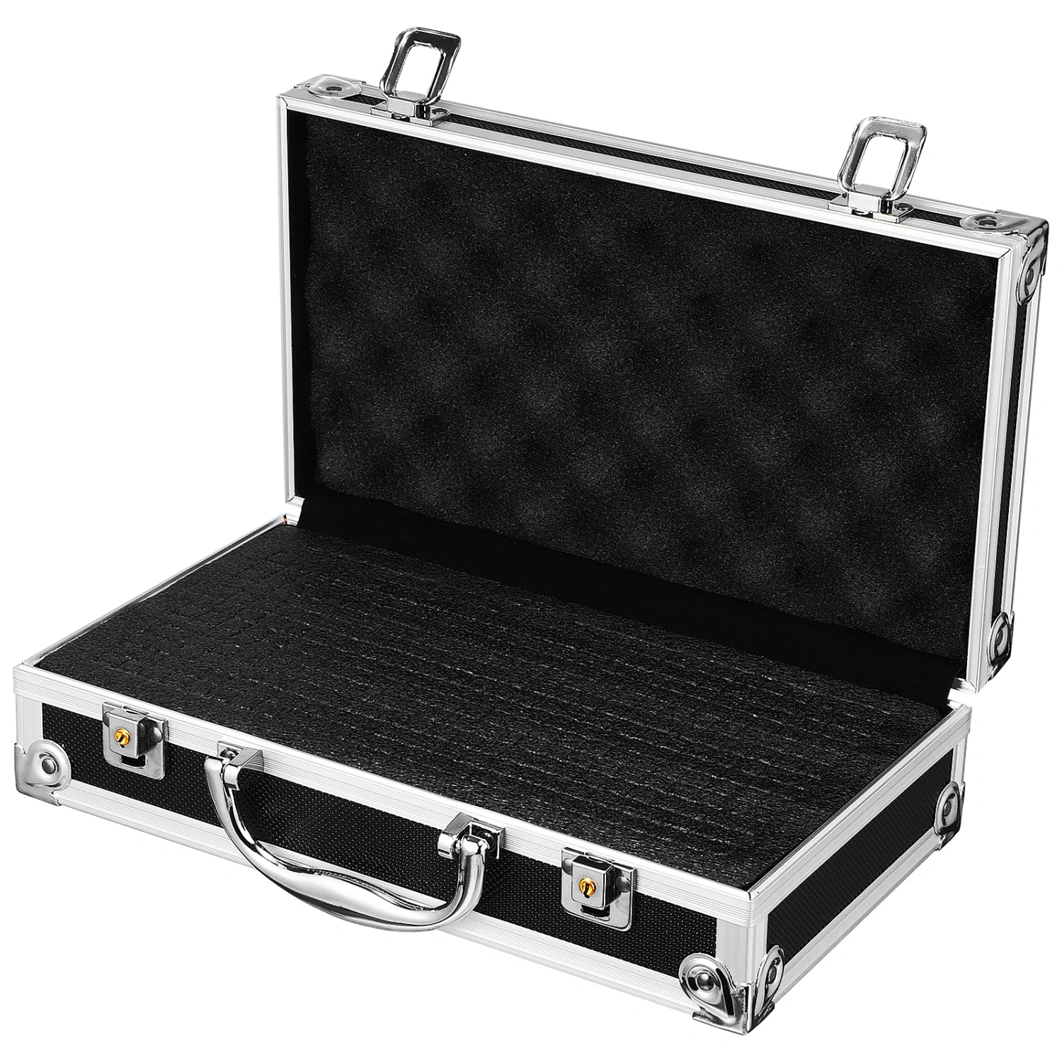 Aluminum Alloy Toolbox Equipment Instrument Box Carrying Case with Lock for for Storage Collection Organization