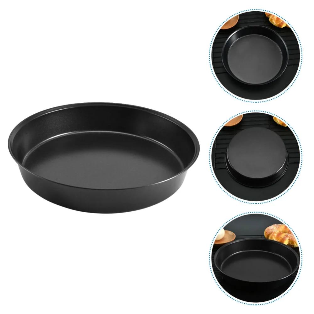 Round Baking Pan Carbon Steel Baking Sheet Pizza Pan Household Pizza Plate