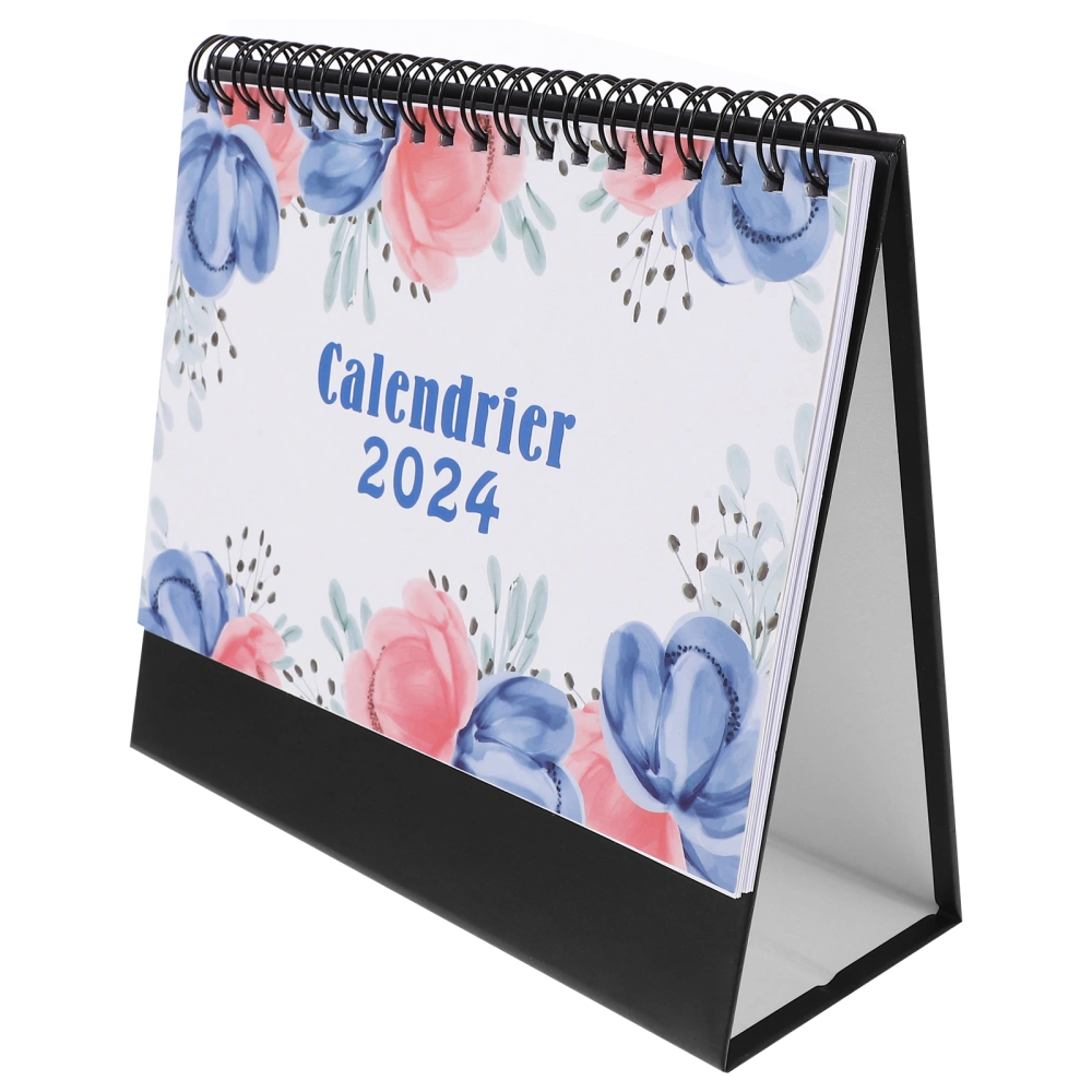 Household Calendar Daily Use Standing Calendar Decorative Monthly Calendar Home Supply (French Version)