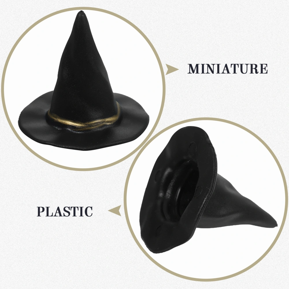 10pcs Miniature Doll House Witch Hats Mini Halloween Witch Hats Doll House Props