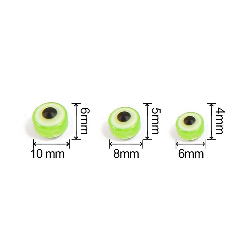200Pcs Eye Beads Resin Eye Spacer Beads Jewelry DIY Beads Bracelet Making Beads DIY Eye Loose Beads