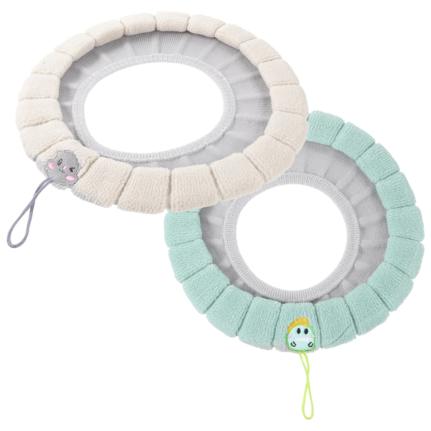 2Pcs Toilet Cushions Washable Toilet Cover Polyester Toilet Mats Washable Toilet Covers
