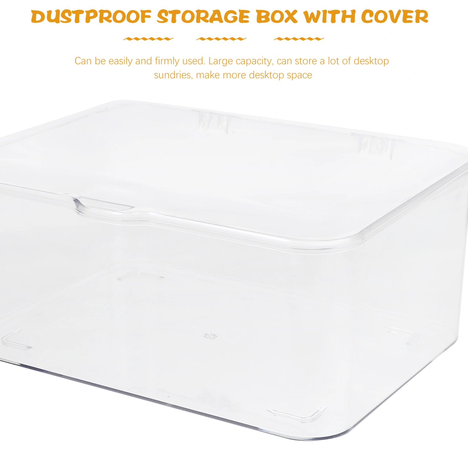 Desktop Storage Box Transparent Home Storage Box Stackable Desktop Storage Organizer