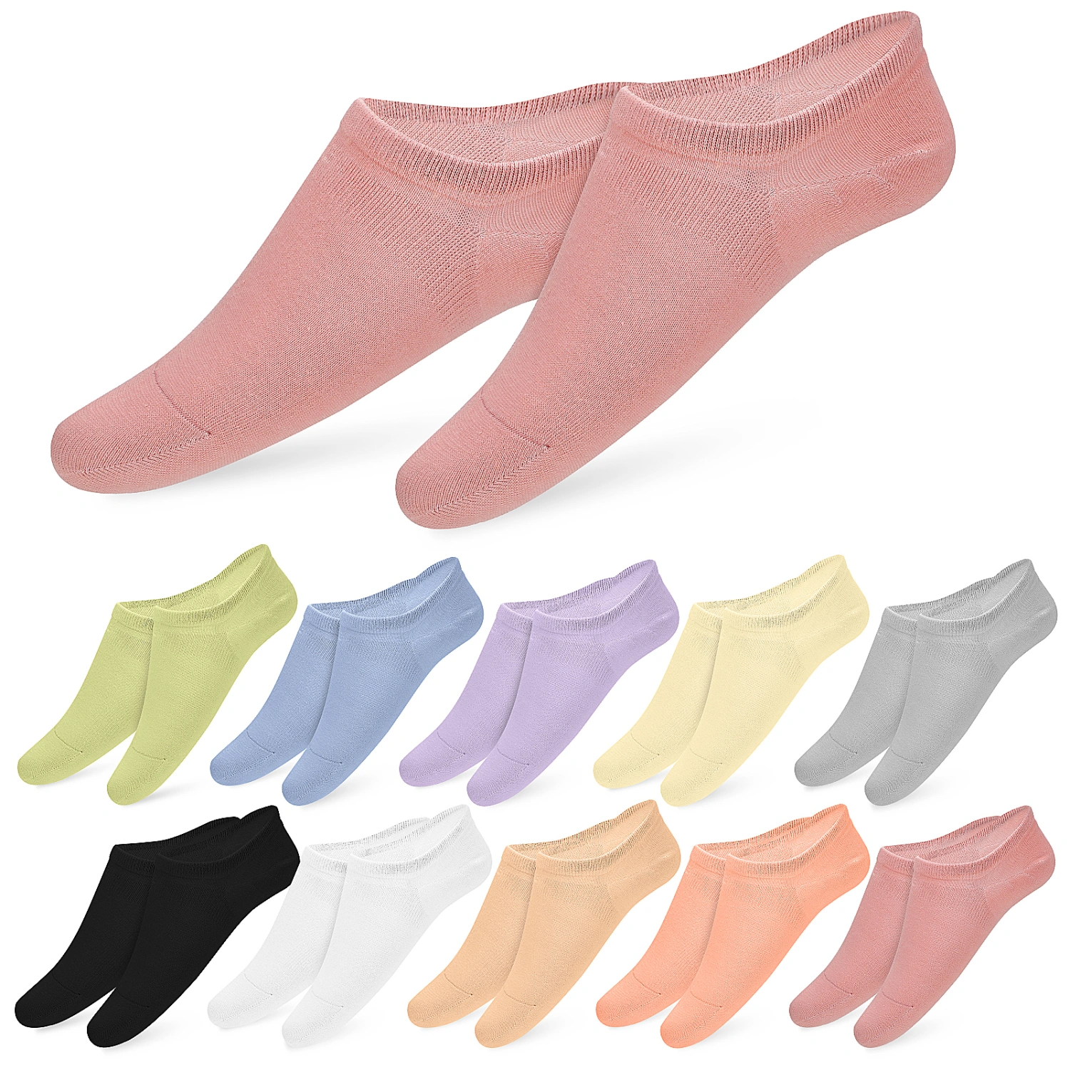 12 Pairs Women Cotton Socks Sweat-absorbent Breathable Ankle Socks for Leisure Running