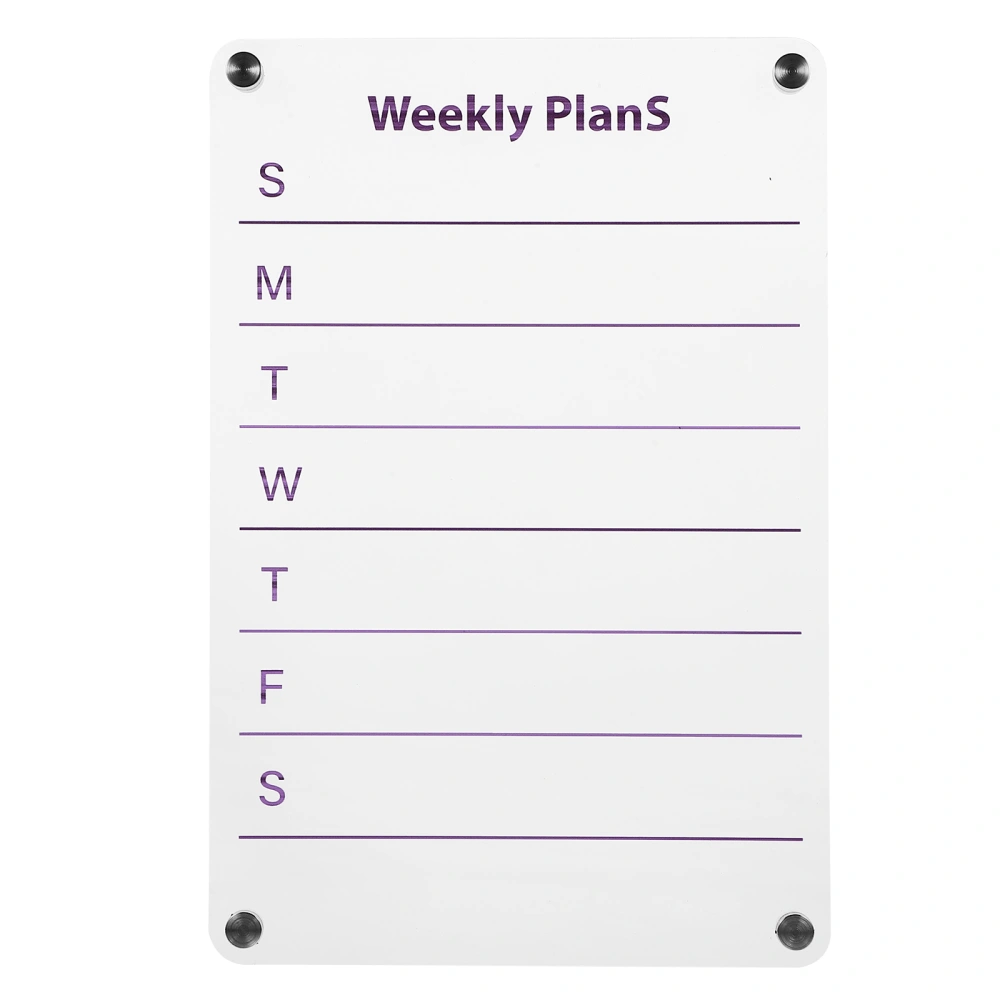 Acrylic Calendar Monthly Dry Erase Board Clear Planning Whiteboard Workout Board