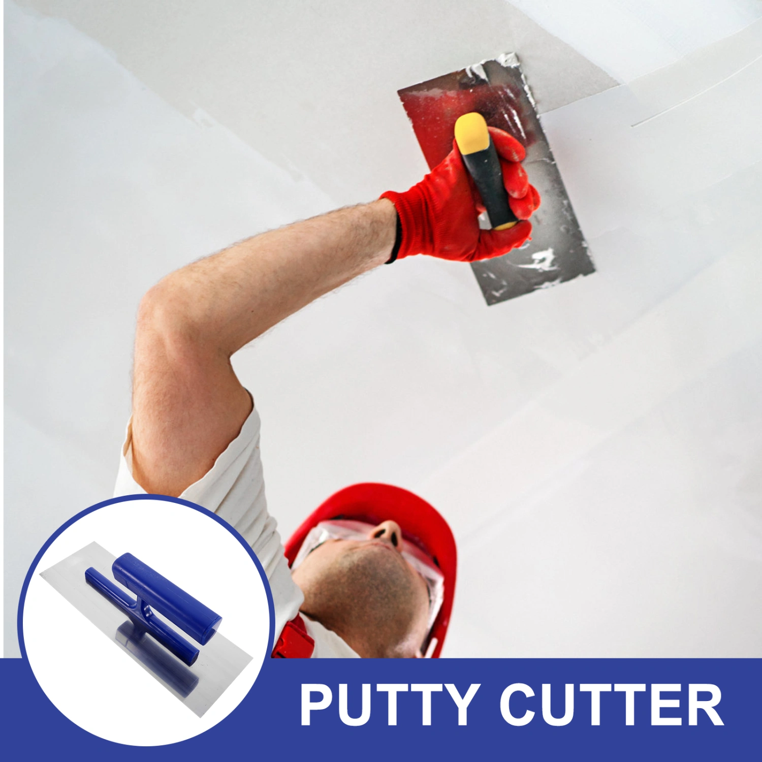 2Pcs Putty Cutter Scraper Construction Spatula Plaster Trowel Plastering Trowel