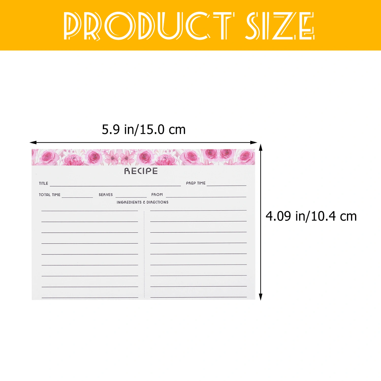 50pcs Convenient Recipe Cards Compact Recipe Papers Daily Use Recipe Sheets Kitchen Supply