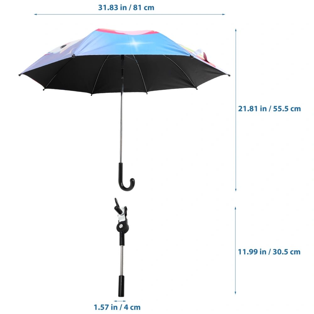 1 Set of Durable Baby Stroller Umbrella Beach Chair Umbrella Outdoor Solar Umbrella