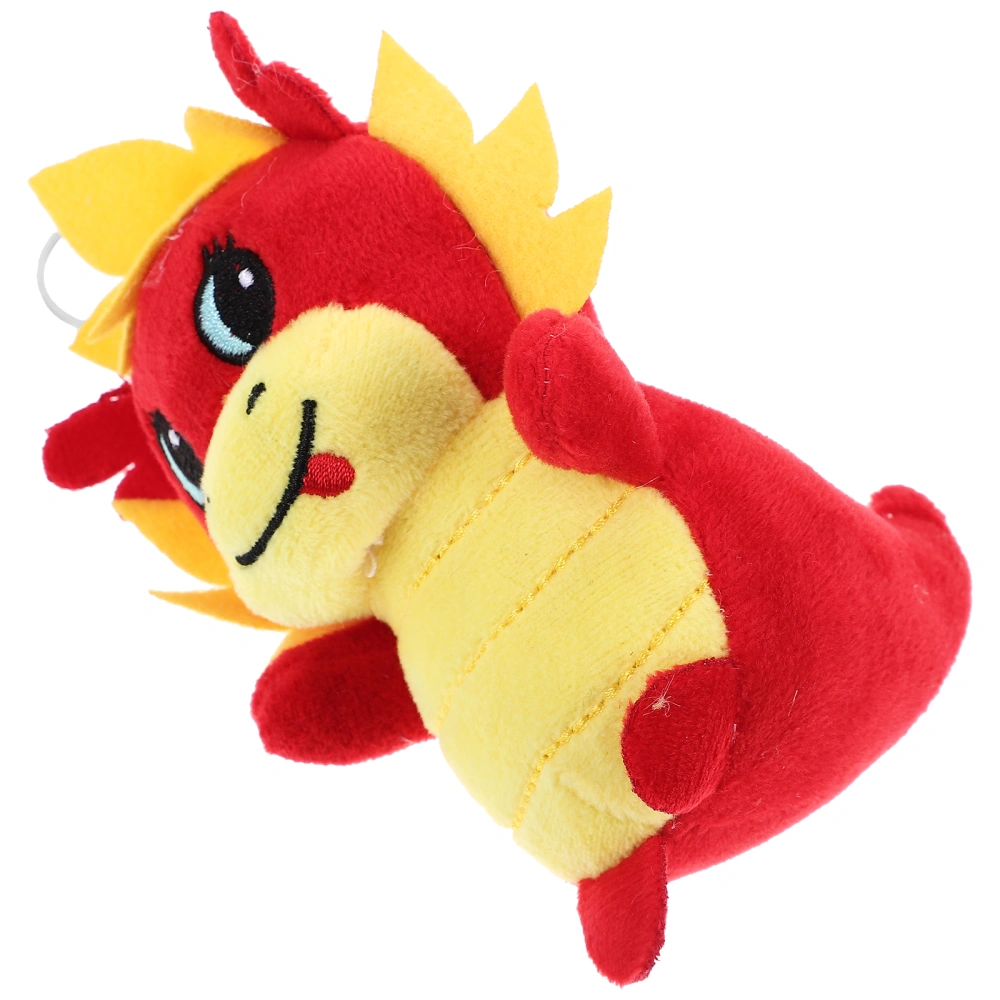 Plush Dragon Pendant Key Chain Accessory Chinese New Year Mascot Dragon Keychain New Year Gift