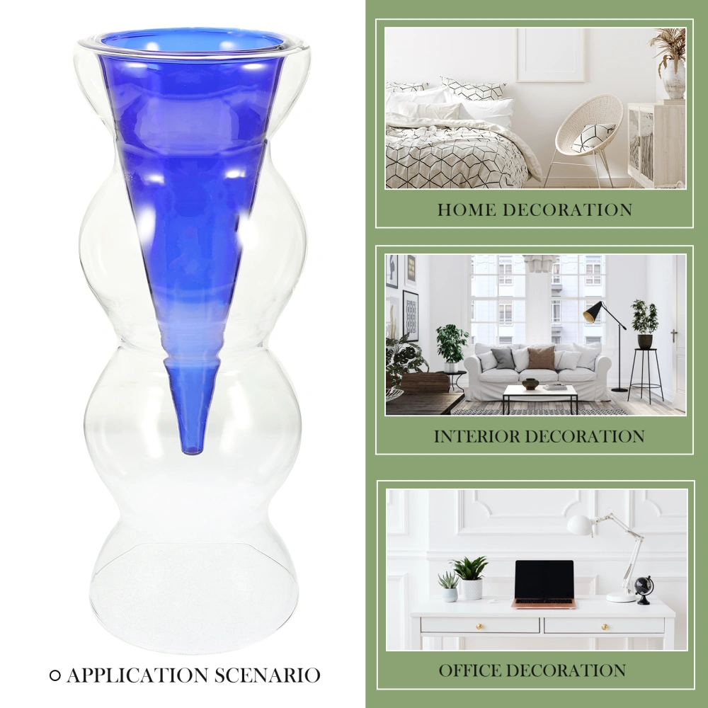 Double Walled Glass Vase Hydroponic Flower Vase Indoor Vase Living Room Vase Table Centerpieces