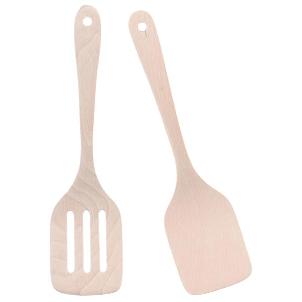 2Pcs Long Server Baking Chic Food Shovel Burger Spatula Griddle Spatula Cooking Spatula