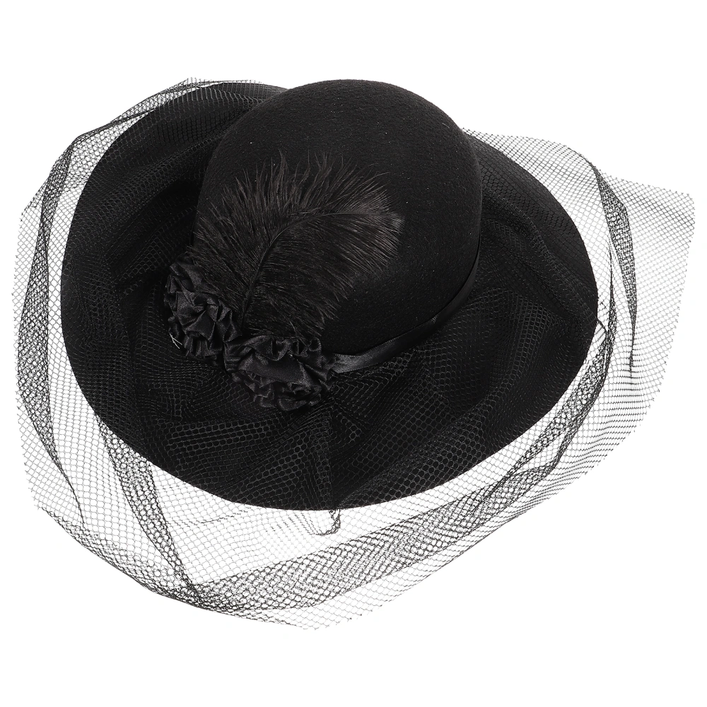 Fascinator Hat Tea Party Hat Elegant Fascinator Hat Gauze Hat Decorative Party Bride Fascinator Hat