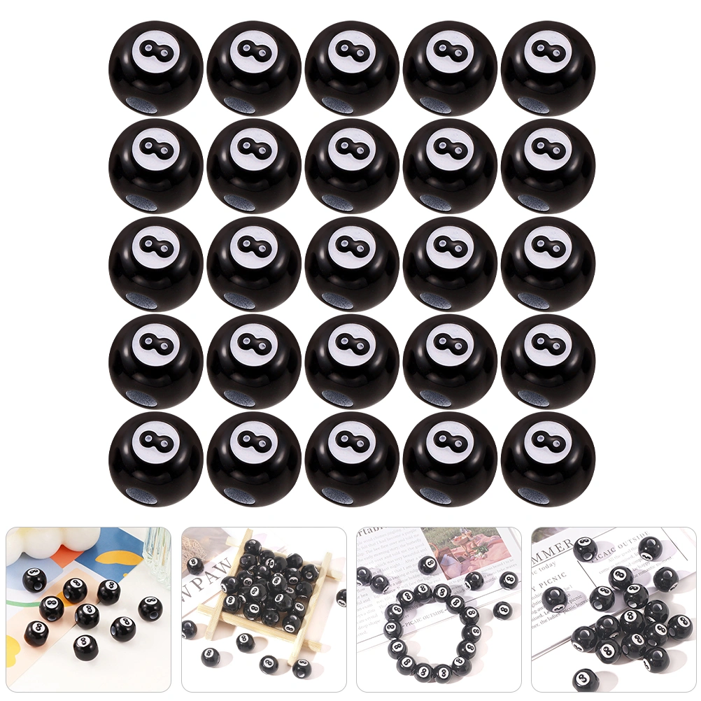 50pcs Acrylic Billiards Beads Loose Beads Tiny Beads Spacer Beads Diy Jewelry Making Beads
