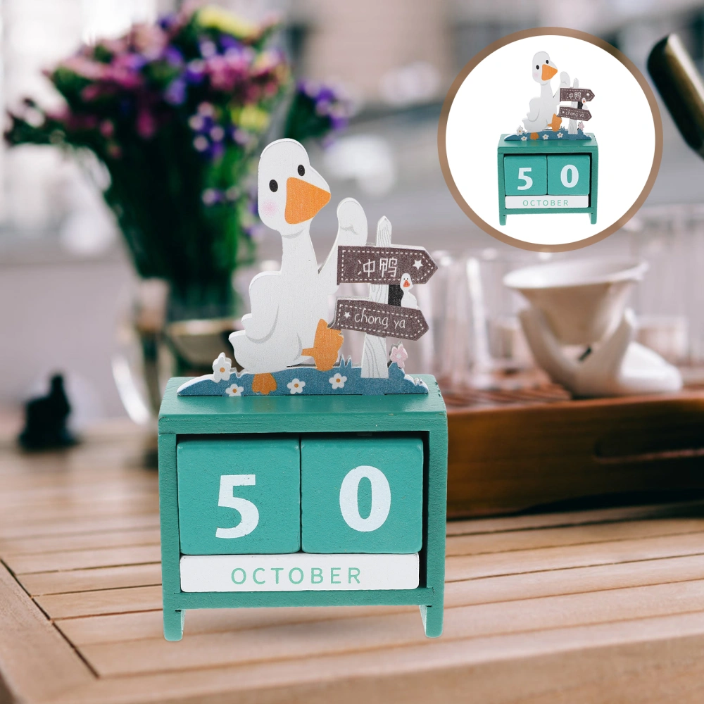 Cartoon Wood Calendar Household Perpetual Calendar Office Block Calendar Office Supply