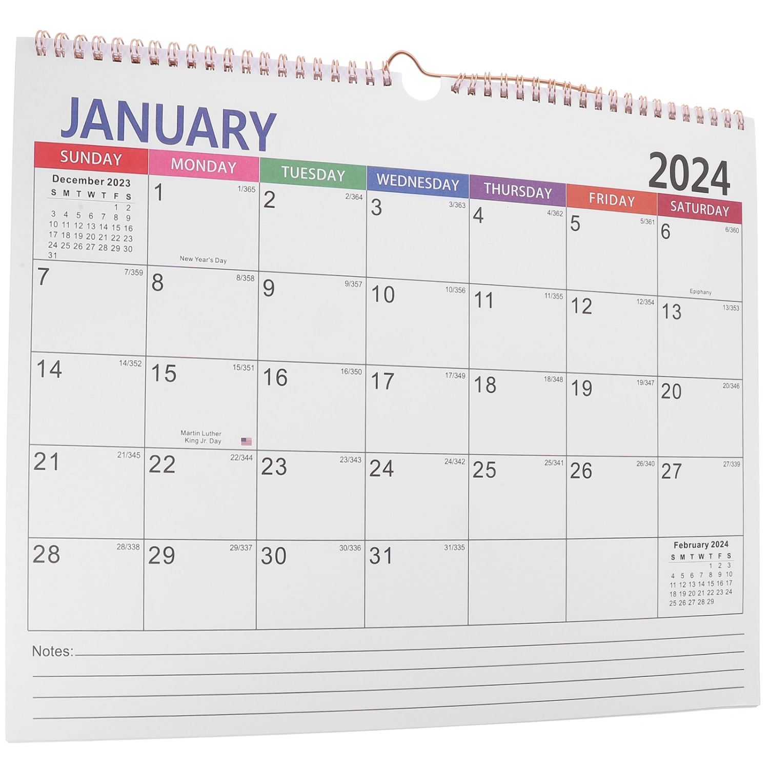 Wall Calendar English Calendar Monthly Calendar Wall Hanging Calendar for Daily Use