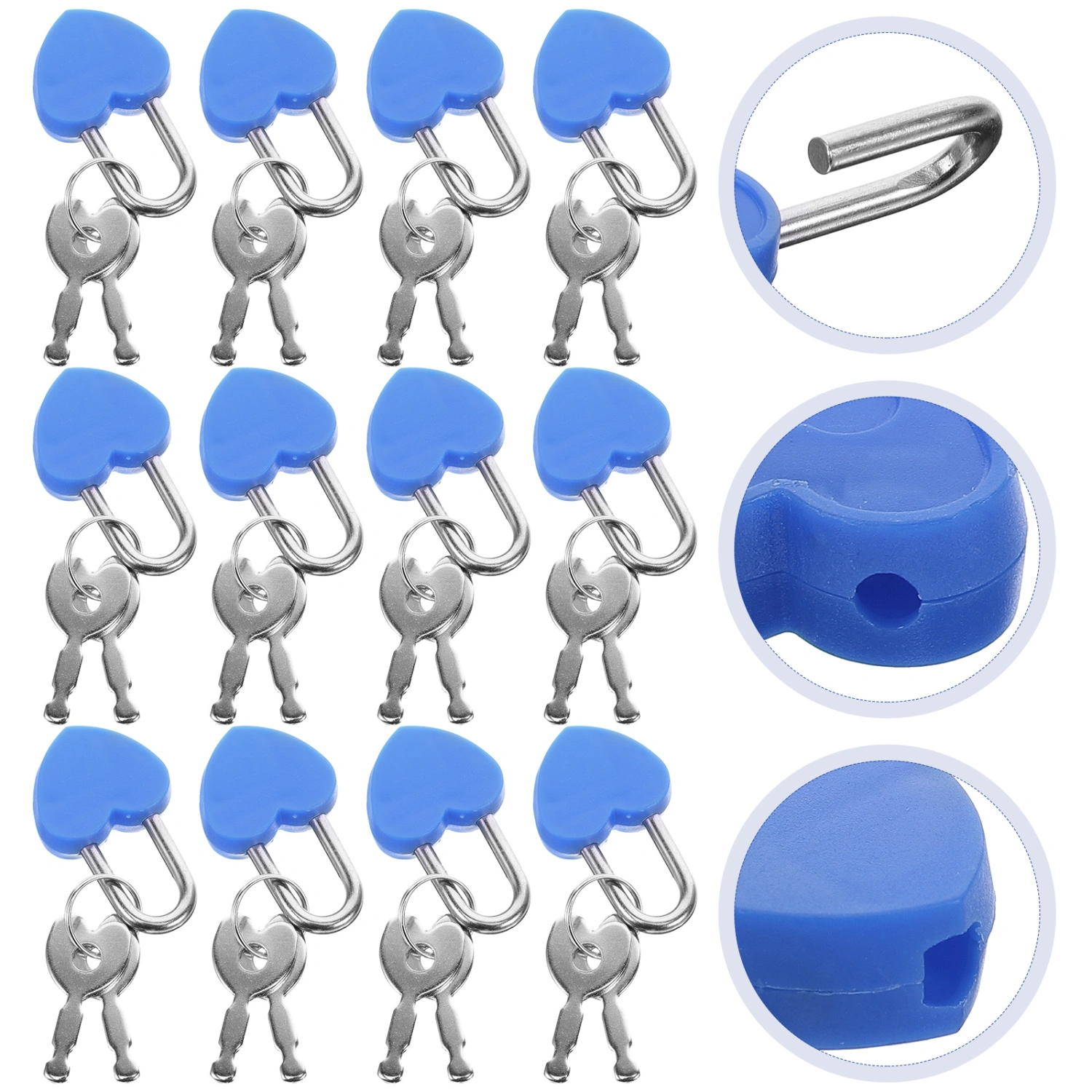 24 Set of Small Piggy Bank Padlock Heart Shaped Container Padlock Mini Diary Book Lock