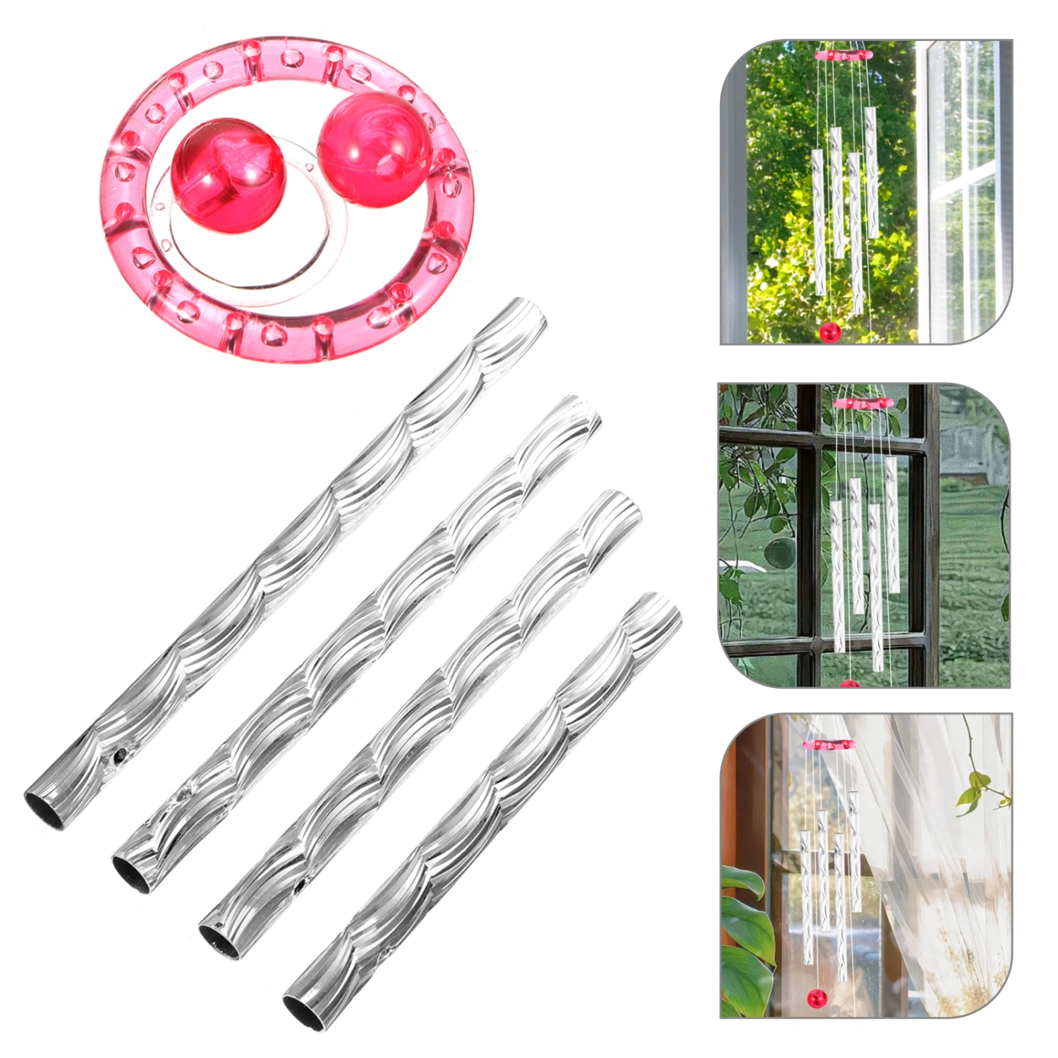 1 Set DIY Wind Chime Making Material DIY Wind Bell Material Metal Wind Chime Tubes DIY Wind Chime Material