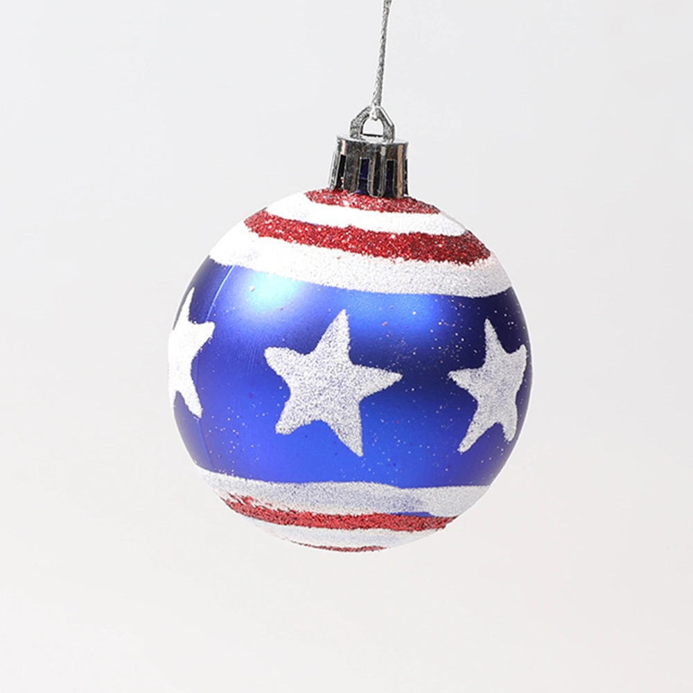 12pcs Independence Day Hanging Ball Decorative Ball Pendant American Patriotic Hanging Ball Ornament