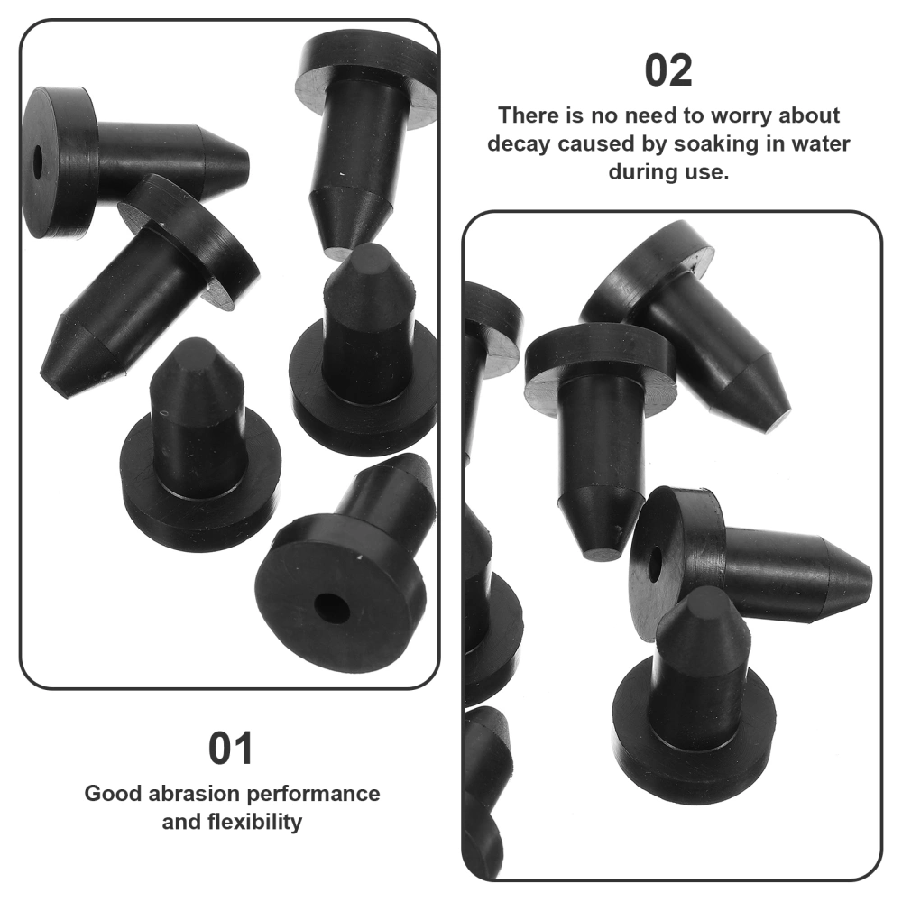 6pcs Rubber Drain Creative Plug Boat Drain Plug Deck Drain Plug Replacement Plug for Boat