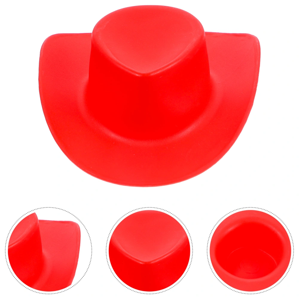 20pcs Mini Western Cowboy Hats Plastic Miniature Hats Doll House Cowboy Hats