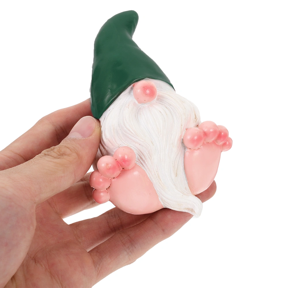 Gnome Ornament Resin Large Feet Gnome Statue Ornament Resin Gnome Figurine for Yard Lawn