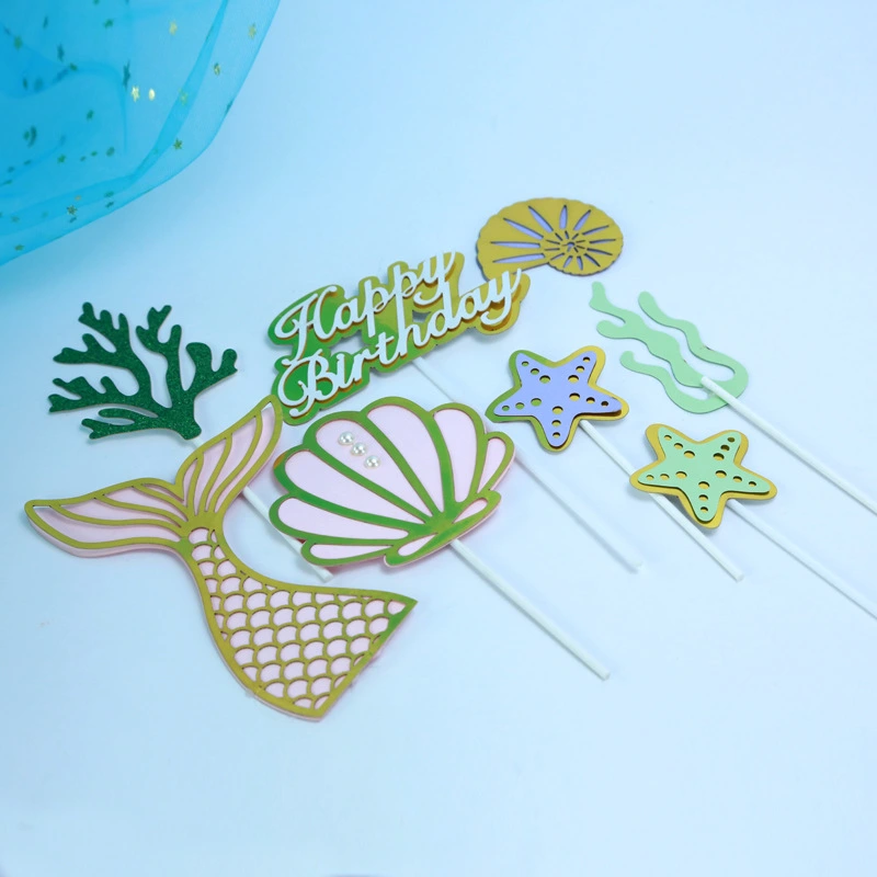 1 Set Mermaid Cupcake Toppers Mermaid Tail Cake Decoration Mermaid Cake Picks