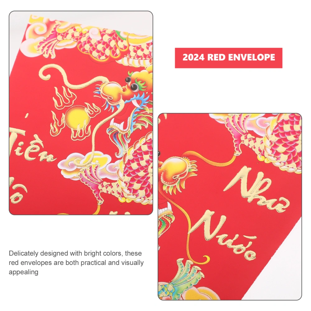 30pcs The Year of Dragon Luck Money Envelopes Chinese New Year Red Envelopes Red Money Pocket